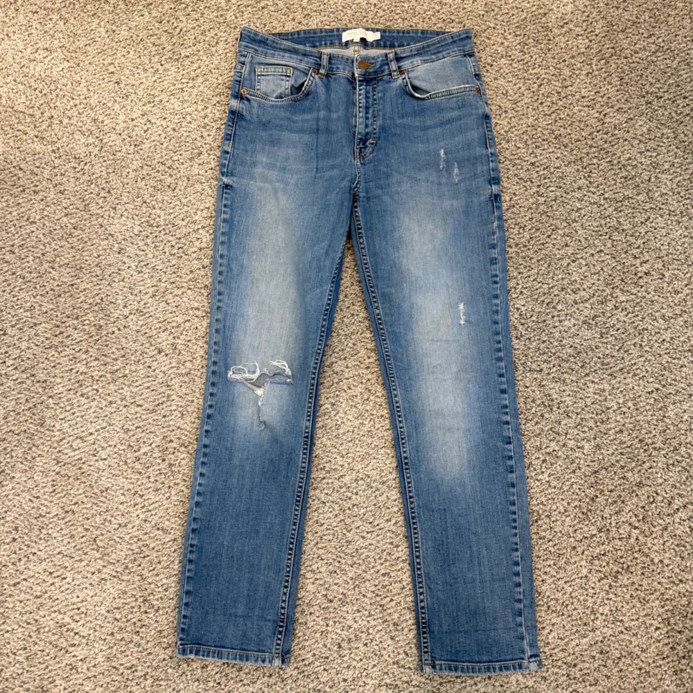 Part Two Copenhagen Relaxed Loose Fit Three Distressed Jeans Medium Wash 30